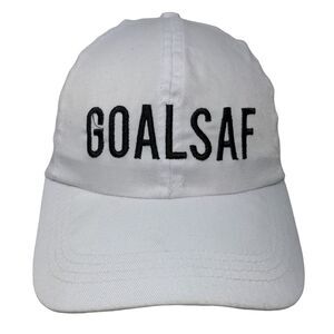 GOALSAF Strapback Hat White One Size Embroidered Charlotte Russe